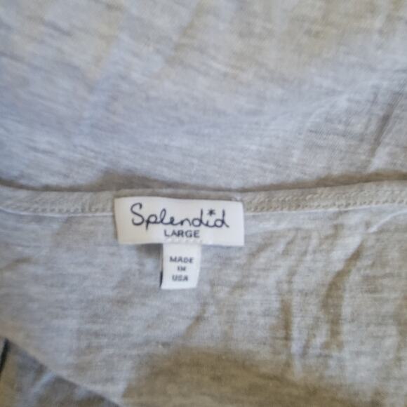 Large Splendid Heather Gray Knit Slip Dress Sleeveless Tank Dress - Picture 3 of 3